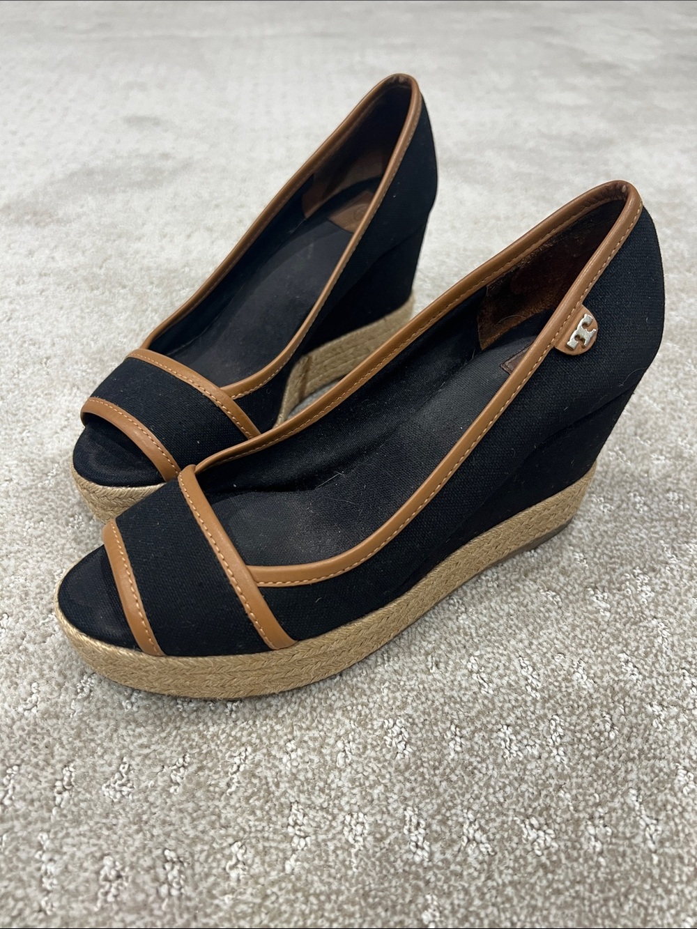 Tory Burch canvas wedges - size 6.5